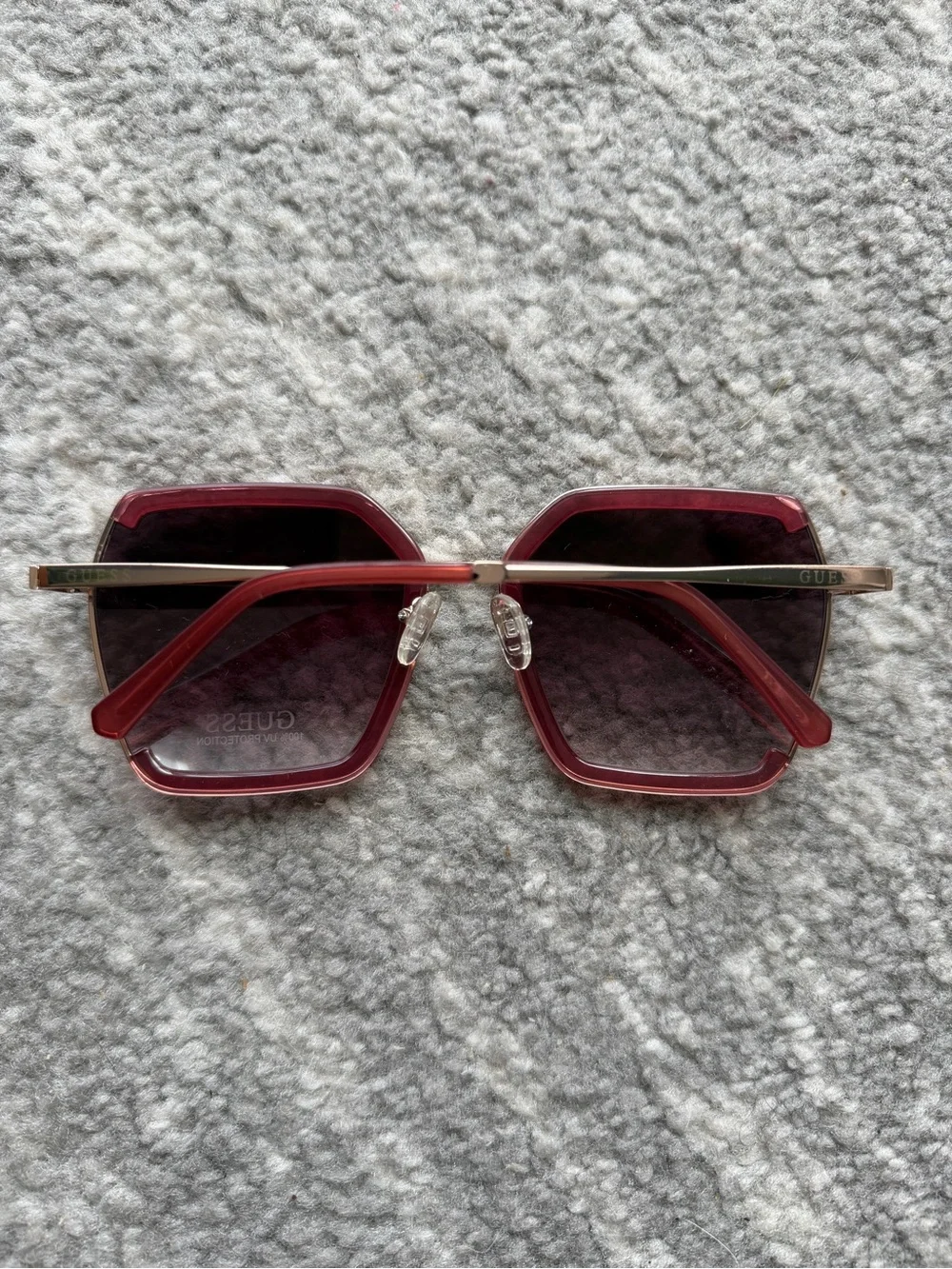 Guess Women’s Sunglasses GF0418/S 69T 58-20-15’3 Gold Rectangular Frame